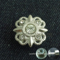 silver metal buttons with crystal, fashion buttons for wedding dress